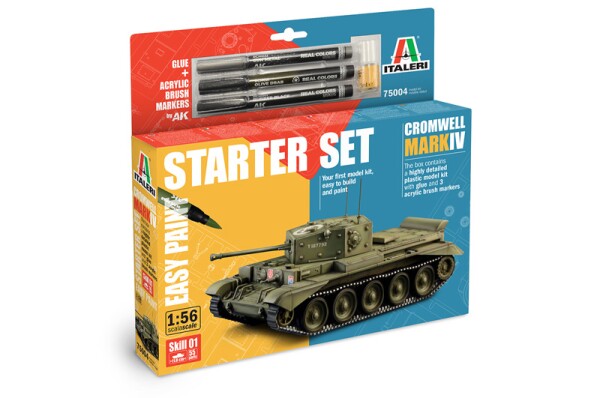 Збірна модель 1/56 Танк Cromwell Mk. IV - Стартовий набір - просте фарбування Italeri 75004 детальное изображение Бронетехника 1/56 Бронетехника
