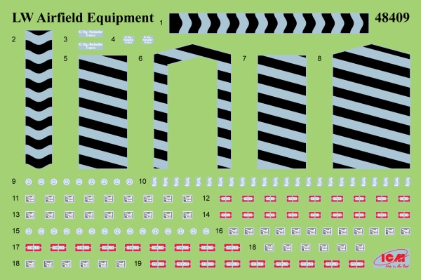 Збірна модель 1/48 Аеродромне обладнання Люфтваффе ICM 48409 детальное изображение Аксессуары Диорамы