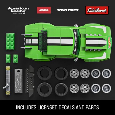 Коллекционная машинка-конструктор Hot Wheels Brick Shop Speed Custom ’68 Camaro (JFT16) детальное изображение Hot Wheels 