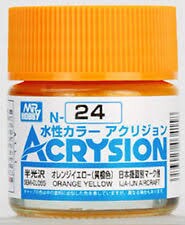 Акрилова фарба на водній основі Acrysion Orange Yellow / Жовто-жовтогарячий Mr.Hobby N24 детальное изображение Акриловые краски Краски