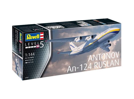 Збірна модель 1/144 літак Антонов АН-124 Руслан Revell 03807 детальное изображение Самолеты 1/144 Самолеты