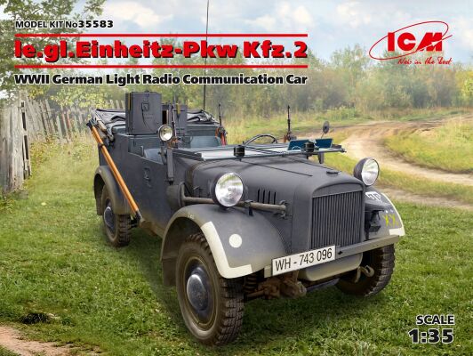le.gl.Einheitz-Pkw Kfz.2 , WWII German Light Radio Communication Car детальное изображение Автомобили 1/35 Автомобили