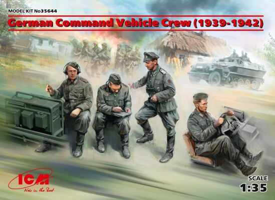 German Command Vehicle Crew (1939-1942) (4 figures) детальное изображение Фигуры 1/35 Фигуры