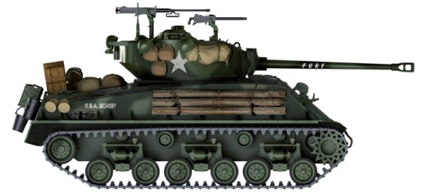 Scale model 1/35 tank M4A3E8 Sherman Fury Italeri tank 6529 детальное изображение Бронетехника 1/35 Бронетехника
