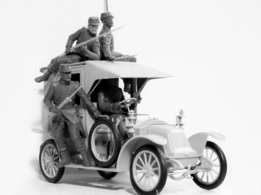 Сборная модель Марнского такси (Битва на Марне (1914) детальное изображение Автомобили 1/35 Автомобили