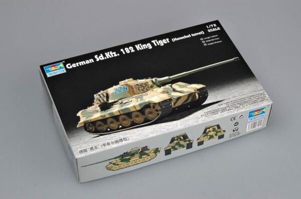 Сборная модель 1/72 Немецкий танк «Королевский тигр» (башня типа «Хеншель») Трумпетер 07201 детальное изображение Бронетехника 1/72 Бронетехника