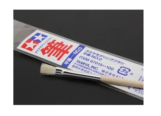 Плоский пензель № 0 (Flat Brush No.0) Tamiya 87015 детальное изображение Кисти Инструменты
