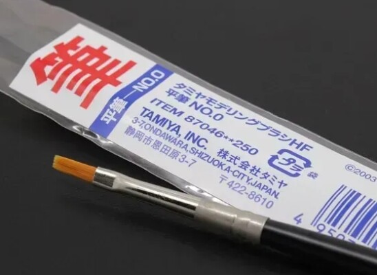 Плоский пензель (High Finish № 0) Tamiya 87046 детальное изображение Кисти Инструменты