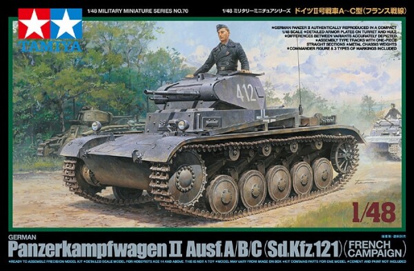 Збірна модель 1/48 Танк Panzerkampfwagen II Ausf.A/B/C (Sd.Kfz.121) (Французька кампанія) Tamiya 32570 детальное изображение Бронетехника 1/48 Бронетехника