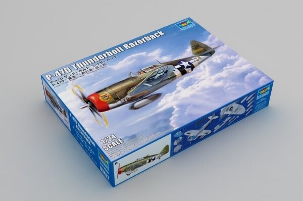 бірна модель 1:24 Американський винищувач P-47D Thunderbolt Razorback Trumpeter 02427 детальное изображение Самолеты 1/24 Самолеты