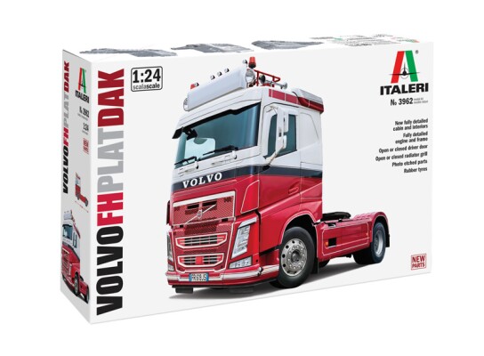 Збірна модель 1/24 вантажний автомобіль / тягач Volvo FH Plat Dak Italeri 3962 детальное изображение Грузовики / прицепы Гражданская техника