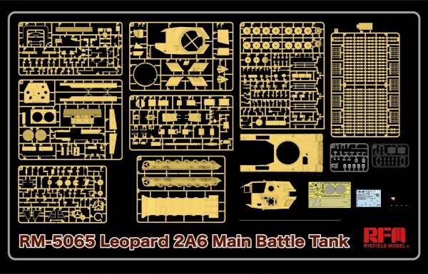 Збірна модель 1/35 Танк Leopard 2A6 RFM RM-5065 детальное изображение Бронетехника 1/35 Бронетехника