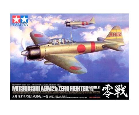 Сборная модель 1/32 Самолет MITSUBISHI A6M2B ZERO FIGHTER MODEL 21 ZEKE Тамия 60317 детальное изображение Самолеты 1/32 Самолеты