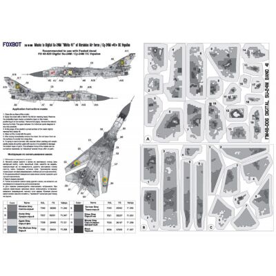 Foxbot 1:48 Digital camouflage masks for the Su-24M &quot;41&quot; aircraft of the Ukrainian Air Force детальное изображение Маски Афтермаркет