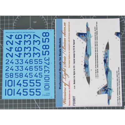 Foxbot 1:32 Decal Side numbers for Su-27 Ukrainian Air Force, digital camouflage детальное изображение Декали Афтермаркет
