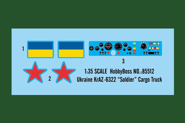Сборная модель украинского KrAZ-6322 &quot;Soldier&quot; Cargo Truck детальное изображение Автомобили 1/35 Автомобили