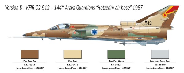 Збірна модель 1/72 Літак Kfir C.2 Italeri 1408 детальное изображение Самолеты 1/72 Самолеты