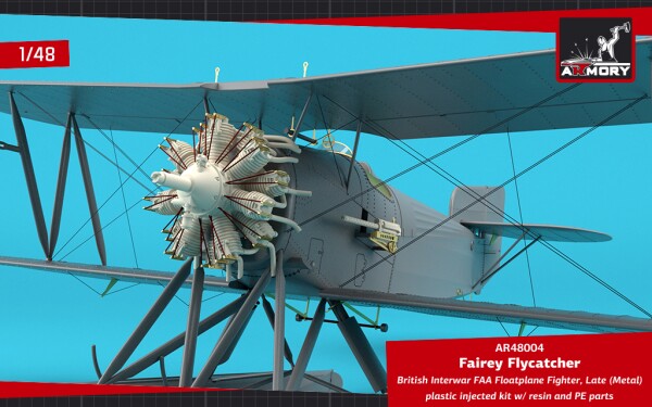 Сборная модель 1/48 Британский истребитель FAA Fairey Flycatcher в межвоенный период, поздний детальное изображение Самолеты 1/48 Самолеты