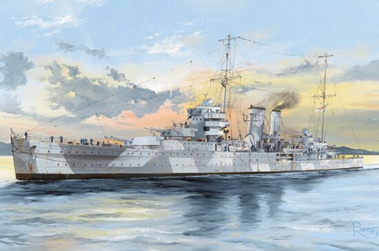 Сборная модель 1/350 Тяжелый крейсер HMS York Трумпетер 05351 детальное изображение Флот 1/350 Флот
