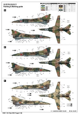 Scale model 1/48 Airplane MiG-23BN &quot;Flogger H&quot; Trumpeter 05801 детальное изображение Самолеты 1/48 Самолеты