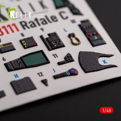 Rafale C 3D декаль інтер'єр для комплекту Academy/Revell 1/48 КЕЛИК K48111 детальное изображение 3D Декали Афтермаркет