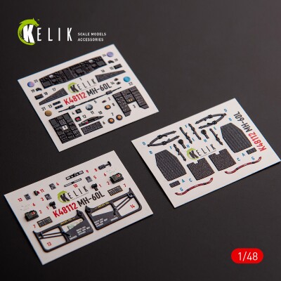 MH-60L Black Hawk 3D декаль інтер'єр для комплекту ICM 1/48 KELIK K48112 детальное изображение 3D Декали Афтермаркет