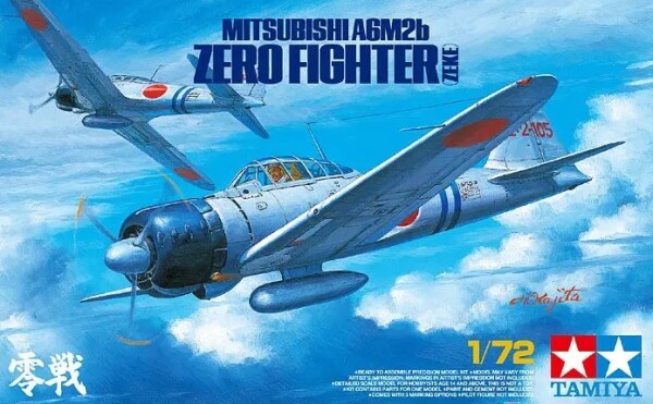Сборная модель 1/72 самолет Mitsubishi A6M2b Zero Fighter (Zeke) Тамия 60780 детальное изображение Самолеты 1/72 Самолеты