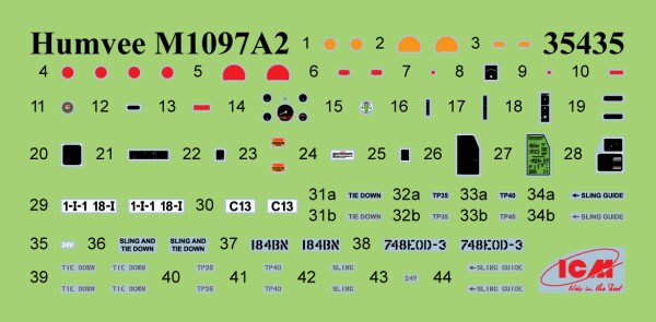 Сборная модель 1/35 Бронеавтомобиль Humvee М1097А2 транспортер грузов + Набор акриловых красок детальное изображение Комплекты 