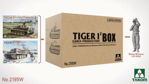 preview Сборные модели 1/35 Танки TIGER I² BOX ранний + фигура 1/16 Михаэль Виттманн Таком 2195W