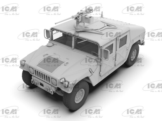 Збірна модель 1/35 Військовий автомобіль Hummer носій озброєння M1025A2 ICM 35437 детальное изображение Автомобили 1/35 Автомобили