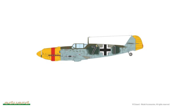 Scale model 1/72 Aircraft Messerschmitt Bf 109E-4 Profipack Edition Eduard 7055 детальное изображение Самолеты 1/72 Самолеты