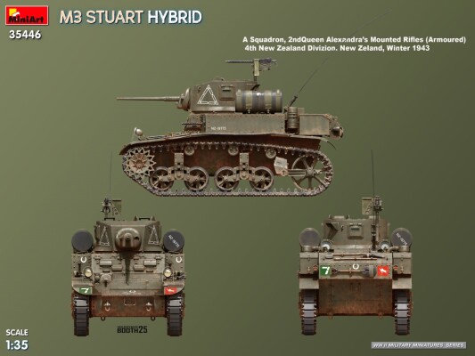 Сборная модель 1/35 Танк M3 Stuart Hybrid MiniArt 35446 детальное изображение Бронетехника 1/35 Бронетехника
