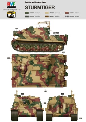 Збірна модель 1/35 САУ Sturmtigr RM 61 L/5.4 38 cm з повним інтер'єром RFM RM-5012 детальное изображение Бронетехника 1/35 Бронетехника