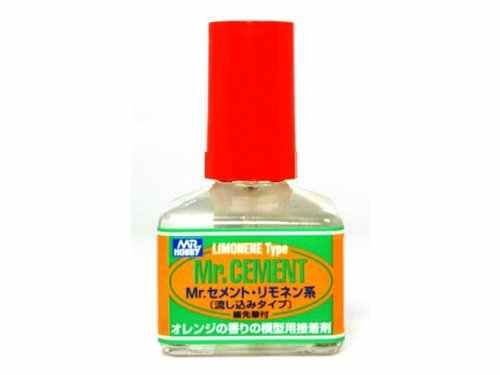 MR.CEMENT LIMONENE 40 МЛ / Клей для пластику із запахом лимона, з пензликом, 40 мл. детальное изображение Клей Модельная химия
