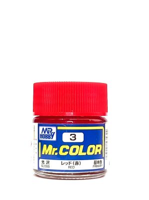  Red gloss, Mr. Color solvent-based paint 10 ml. / Красный глянцевый детальное изображение Нитрокраски Краски