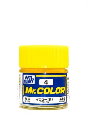 Yellow gloss, Mr. Color solvent-based paint 10 ml. / Жёлтый глянцевый детальное изображение Нитрокраски Краски