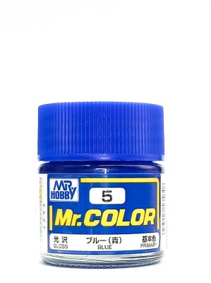 Blue gloss, Mr. Color solvent-based paint 10 ml. / Синій глянсовий детальное изображение Нитрокраски Краски