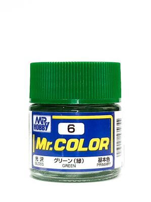 Green gloss, Mr. Color solvent-based paint 10 ml / Зелёный глянцевый детальное изображение Нитрокраски Краски