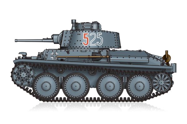 Buildable model German Pz.Kpfw. 38(t) Ausf.E/F детальное изображение Бронетехника 1/72 Бронетехника
