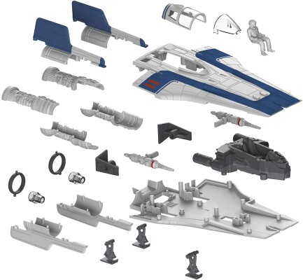 Збірна модель 1/44 Винищувач Опору A-wing, синій Revell 06773 детальное изображение Star Wars Космос