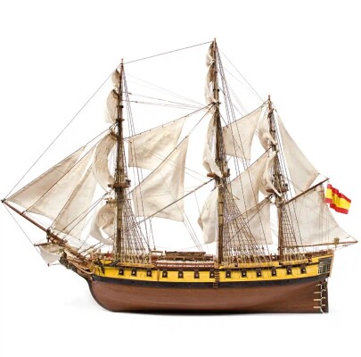 Scale wooden model 1/85 Frigate &quot;N.S. Mercedes&quot; OcCre 14007 детальное изображение Корабли Модели из дерева