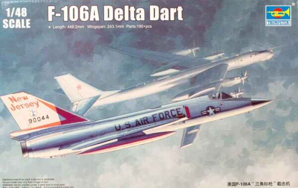 Сборная модель самолета US F-106A Delta Dart детальное изображение Самолеты 1/48 Самолеты