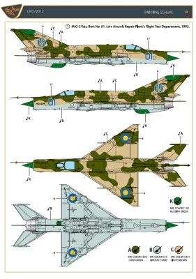 Декаль 1/72 МіГ-21 Повітряні сили України Clear Prop CPD72012 детальное изображение Декали Афтермаркет