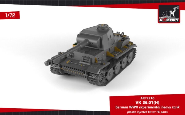 Сборная модель 1/72 Немецкий экспериментальный тяжёлый танк VK 36.01(H) Armory Models Group 72210 детальное изображение Бронетехника 1/72 Бронетехника