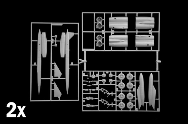 Збірна модель 1/72 Літак B-52G Stratofortress рання версія з ракетами Hound Dog Italeri 1451 детальное изображение Самолеты 1/72 Самолеты