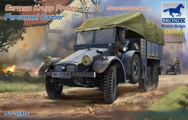 Збірна модель 1/35 Німецька машина Krupp Protze Kfz. 70 (Транспортер персоналу) Bronco CB35221 детальное изображение Автомобили 1/35 Автомобили
