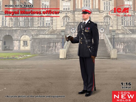 Scale model 1/16 Royal Marines Officer ICM 16012 детальное изображение Фигуры 1/16 Фигуры