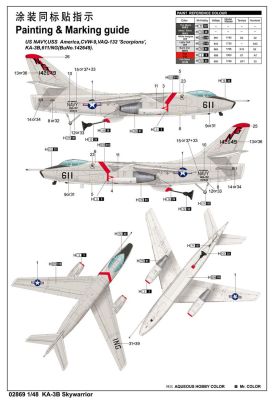 Scale model 1/48 KA-3B Skywarrior Strategic Bomber Trumpeter 02869 детальное изображение Самолеты 1/48 Самолеты