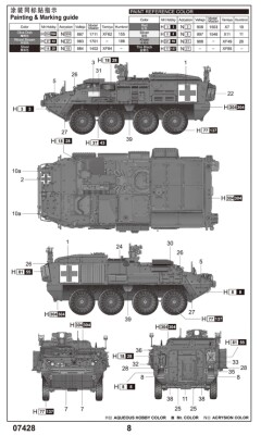 Збірна модель 1/72 Машина медичної евакуації М1133 Страйкер MEV Трумпетер 07428 детальное изображение Бронетехника 1/72 Бронетехника