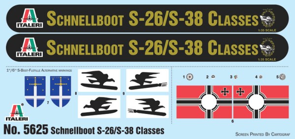 Збірна модель 1/35 Schnellboot S-26/S-38 Italeri 5625 детальное изображение Флот 1/35 Флот